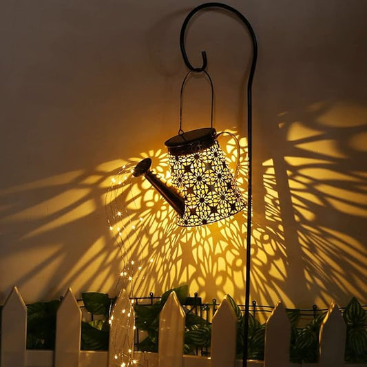 B-Best Solar Lights Outdoor Garden Decorations,Watering Can Landscape Light Large Hanging Lantern ,Outside Waterproof Patio Decor Perfect Gardening Gift