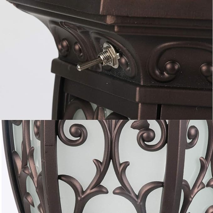 Lights Outdoor IP65 Waterproof Rainproof Victoria Solar LED Post Pillar Column Light European Antique Community | Lumora