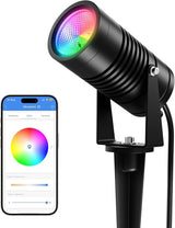 Smart Landscape Lights, APP Controlled RGBCW Color Changing Spot Lights, IP65 Waterproof 24V Low Voltage Outdoor | Lumora
