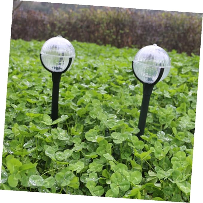 Totority Solar Lawn Lights 2pcs Outdoor Solar Energy Garden Pathway Lamps with Color Changing LEDs Landscape Lighting for Patio Yard Decor