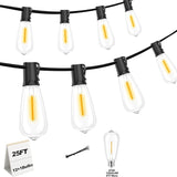 25 FT Outdoor String Lights with 13 Shatterproof Waterproof LED Edison Bulbs Connectable Hanging Patio Lights for | Lumora