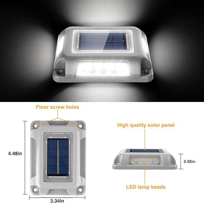 T-SUN Solar Driveway Lights Outdoor, 24 Pack LED Ground Driveway Light 6000K Cold White Solar Deck Lights for Path Garden Sidewalk Stair Ground Pathway