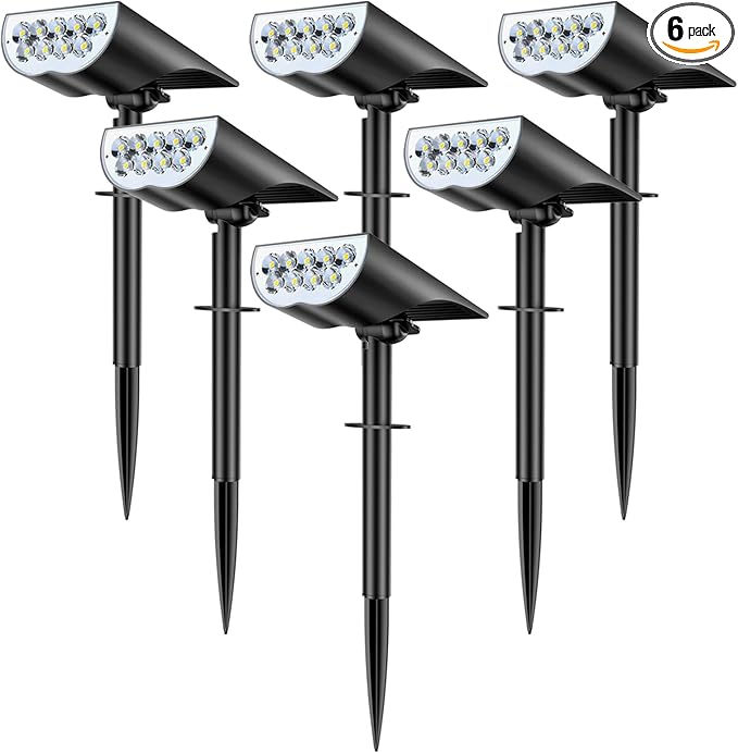 BAXIA TECHNOLOGY Solar Spot Lights Outdoor Waterproof, 3 Lighting Modes Solar Landscape Lights, Dusk to Dawn Spot | Lumora