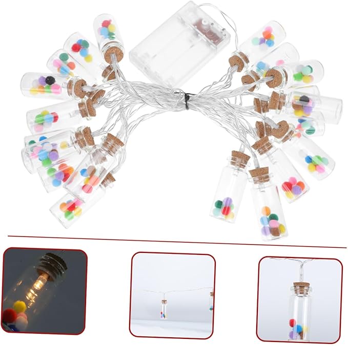 1pc Creative Wish Bottle String Light Led Colorful Decorative Lamp for Indoor and Outdoor Scene Decor Battery | Lumora