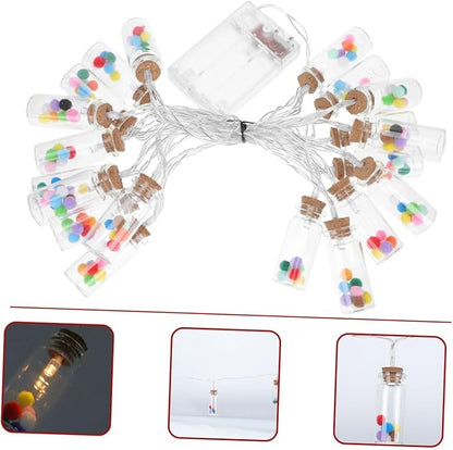 1pc Creative Wish Bottle String Light Led Colorful Decorative Lamp for Indoor and Outdoor Scene Decor Battery Operated Easy to Install Unique Egg Design