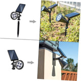 NUOBESTY Solar Lawn Spotlight and Wall Mount Solar Garden Lights with 4 LEDs for - Outdoor Security Flood Light | Lumora