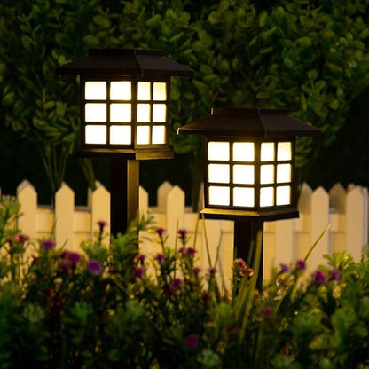 Solar Lights Outdoor Garden Solar Garden Lights Outdoor Waterproof for Pathway Led Solar Pathway Lights Yard Lights for Patio Driveway Lawn Backyard Sidewalk Lighting Create Atmosp