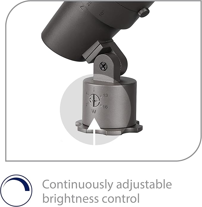 WAC Landscape Lighting, LED 120V Line Voltage Medium Size Accent Light with Adjustable Beam Angle and Integral Brightness Control 3000K Warm White Built-in LED in Bronze