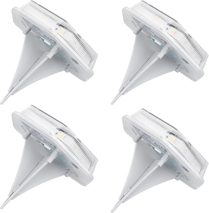Solar Ground Light, 4 Pack 3000K Warm White, IP65 Waterproof Step Lighting - Solar Powered Efficiency, High | Lumora