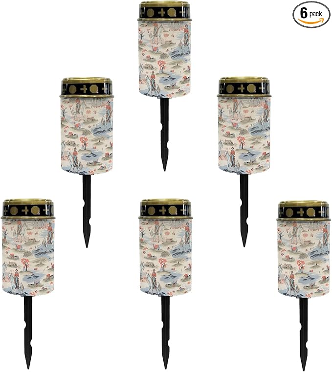 Western Cowboy Horse Garden Stake Solar Lights Outdoor Pathway Lights for Yard Patio,Horse Solar Walkway Lights,Flameless Landscape Lighting,Solar Lantern for Home Path