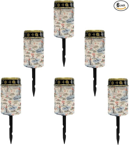 Western Cowboy Horse Garden Stake Solar Lights Outdoor Pathway Lights for Yard Patio,Horse Solar Walkway Lights,Flameless Landscape Lighting,Solar Lantern for Home Path