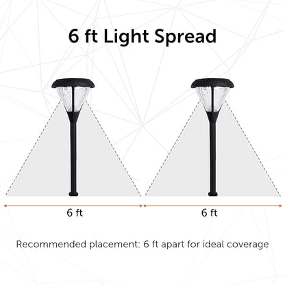 Gama Sonic Premier Outdoor Pathway Garden Landscape Light with 2 Color LEDs, Warm White and Bright White, Black, Heavy Duty Cast Aluminum, 50 Lumens, 4-Pack (239iP490080)