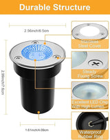 ZUCKEO RGB Low Voltage Landscape Lights LED Color Changing Well Lights, Outdoor In Ground Light Waterproof Accent | Lumora