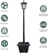 Kemeco Solar Post Light, ST4311AHP Dusk to Dawn Outdoor Bright Post Lamp with Planter for Lawn Yard Garden Patio | Lumora