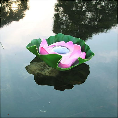 JNYB Solar Flower Lights Outdoor Garden, 2 Pack Beautiful Lotus Flower Solar Powered Lights, IP65 Waterproof 7 Color LED Solar Pathway Light,Pink