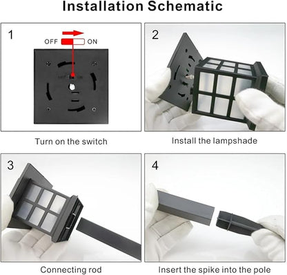 Solar Pathway Lights, 2/4/6/8Pcs Waterproof Outdoor Lawn Lamps, Decorative Landscape Lighting for Garden Yard & Walkways, Auto On/Off(RGB,4 pcs)