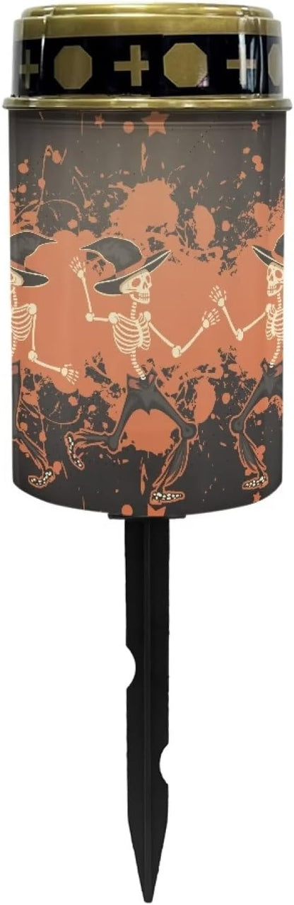 Skeleton Solar Garden Lights Outdoor Waterproof Cemetery Decorations for Grave Outdoor Lights, Multipurpose Solar Lights Decorative Memorial Lights for Loss of Loved One