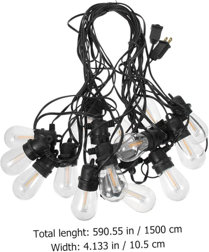 15m Led Camping String Lights Outdoor String Lamp LEDs Wear-Resistant Tent Light for Garden Patio and Festive Decorations Us Plug