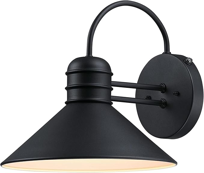 Westinghouse 6120500 Watts Creek Craftsman-Style One Light Outdoor Wall Fixture with Dusk to Dawn Sensor, Textured Black Finish