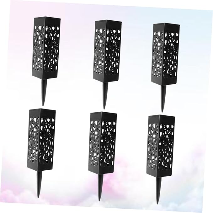 8 Pcs Hollow Design Solar Pathway Lights Outdoor Warm Light Easy Install for Driveway Lawn Patio