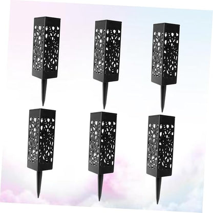 8 Pcs Hollow Design Solar Pathway Lights Outdoor Warm Light Easy Install for Driveway Lawn Patio