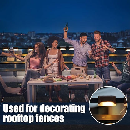 24Pack Outdoor Solar Deck Lights, Solar Step Lights Waterproof Solar Lights, Outdoor Stairs Solar Lights, Outdoor Lights for Deck, Step, Railing, Wall, Patio, Stair and Driveway Path