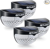 OTHWAY Solar Fence Post Lights Wall Mount Decorative Deck Lighting (Black, 4 Packs) | Lumora
