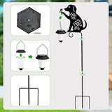 Dog Solar Lights Outdoor Garden Decoration, Animal-Themed Metal Decorative Garden Stakes with Solar Lantern for | Lumora