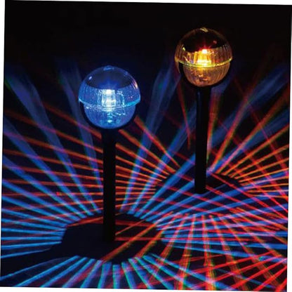 2pcs Solar Lawn Lights Outdoor Garden Path Lights Solar Powered LED Lamps with Colorful Control for Patio Yard Decoration
