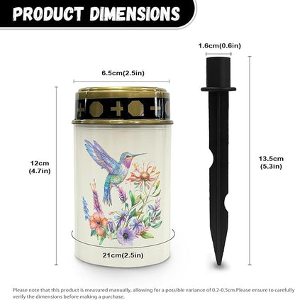 Outdoor Solar Garden Lights Waterproof Pathway Lights Stake Lights Outdoor Decorations for Patio/Yard/Driveway Walkway Lights Hummingbirds Floral Flameless Outdoor Table Lamp