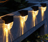 Ulalaza 2Pcs Solar Decking Lights RGB+ Changing Solar Step Lights Outdoor Waterproof Stair Lights for Fence, Deck | Lumora