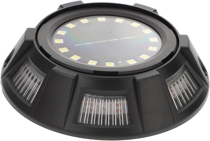 4Pcs Solar Ground Lights Outdoor Landscape Pathway Lights with Side Glow Rotatable Design for Lawn Patio Walkway Garden Decor