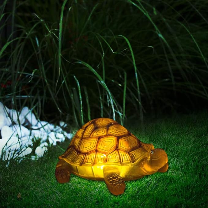 TIJNN Solar Turtle Lights Deck Decorative Lighting Statue Lawn Patio Backyard Outdoor Garden Decoration | Lumora