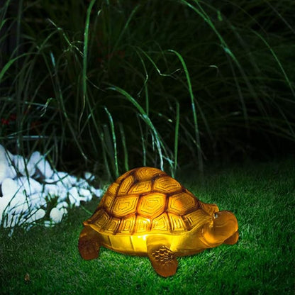 TIJNN Solar Turtle Lights Deck Decorative Lighting Statue Lawn Patio Backyard Outdoor Garden Decoration Housewarming Gift