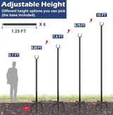 10FT String Light Pole for Outdoor, Heavy Duty Metal Lighting Stand Pole for Garden Lawn Backyard Patio Holiday | Lumora