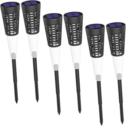 BESPORTBLE 6pcs Solar Pathway Lights Outdoor Garden Stake Lamp Warm Colorful Light Landscape Lighting for Yard Patio Lawn Decor Solar Powered