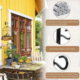 2Pack 2.5In Ceiling Hooks for Hanging Plant, Wall Hanger Plant Holder Black