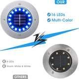 NFESOLAR 16 Pack Solar Lights Outdoor, 16 LEDs Multi-Color Solar Ground Lights Waterproof Landscape Light for | Lumora