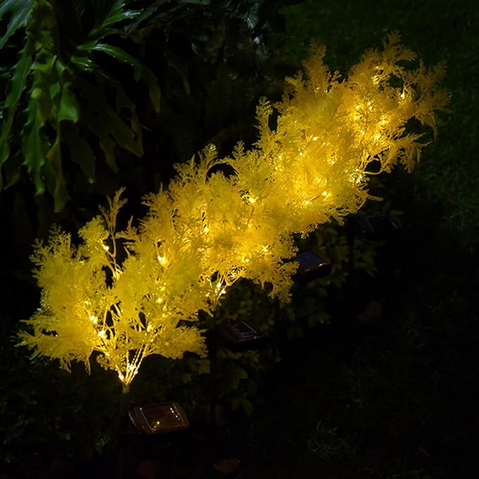 Solar Garden Lamp Solar Power Landscape Stick Light Yellow Outdoor Lawn Pathway Lighting Decorative Stake Light for Garden Villa