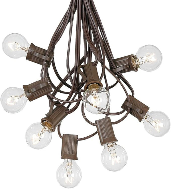 G30 Patio String Lights with 25 Globe Bulbs - Garden Hanging String Lights - Vintage Backyard Patio Lights | Lumora