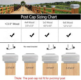 Sumaote 4x4 Solar Post Cap Light, 52 LEDs 160 Lumen Outdoor Deck Lights for 4x4 Wooden Posts, IP65 Waterproof 6000K | Lumora
