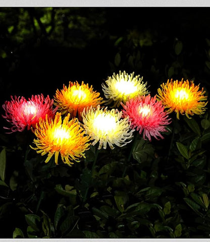 BesT To Buy 4 Pack Outdoor Solar Lights, Solar Garden Lights with 4 Bigger Chrysanthemum Flowers, Bigger Solar Panel for Garden Patio Yard Pathway 1 White 1 pink 1 Yellow