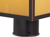 VAXCEL Mission 1L Bronze Outdoor Rectangle Post Light Honey Glass | Lumora