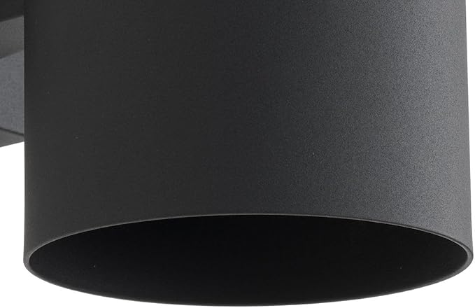 Cylinder Collection 5" Modern Outdoor Wall Lantern Light Black