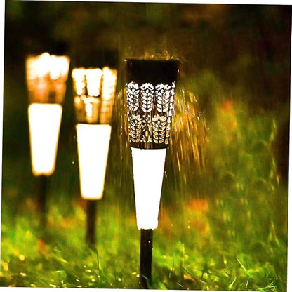 YARNOW 6pcs Solar Garden Stake Lights Outdoor Pathway Lighting Solar Patio Lamp for Decoration Warm