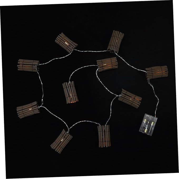 Rattan String Lights Bulbs Decorative Hanging Lanterns for Indoor and Outdoor Use for Patios Gardens and Cafes Battery Operated Not Included