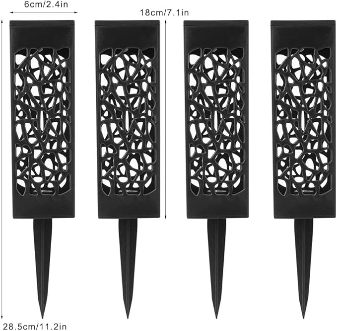 Zerodis Landscape Lamps Panel Spike Lamp ABS Rechargeable NiMH Battery Pathway Tool for Outside Patio Pathway Yard Decorations Solar Lawn Light