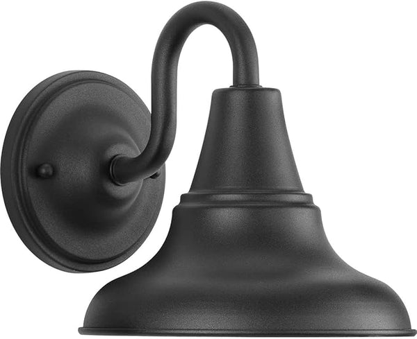 Progress Lighting P5622-31 District Collection 1-Light Farmhouse Outdoor Wall Lantern, Textured Black, 8" W x | Lumora