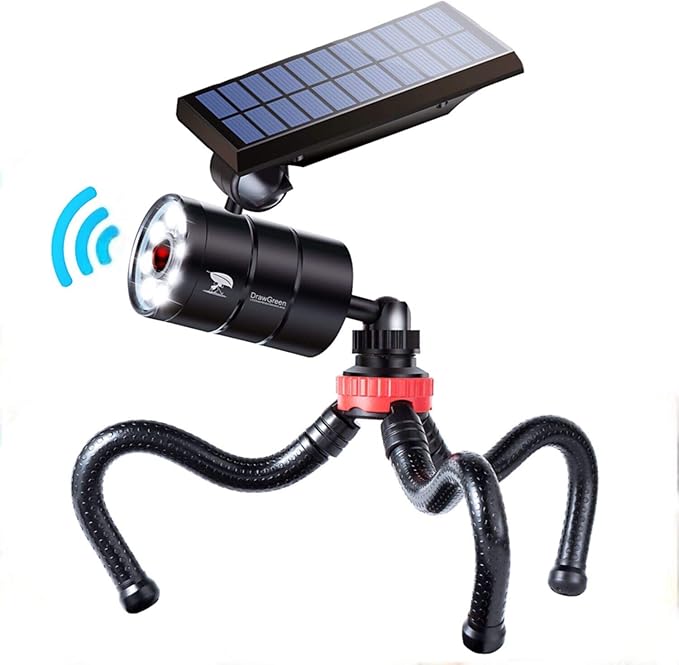 Free 100-DAY Replacement/Refund, Solar Motion Lights Outdoor Waterproof, Solar Security Spot Lights Motion Outdoor Camping Lights for Outside Camp Patio, Fence, Deck, Post(2Pack)