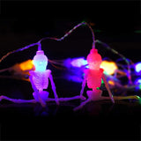 Skeleton Lights Halloween String Lights - 10Ft 20LEDs Skeletons Halloween Lights Decoration, 2 Lighting Modes | Lumora
